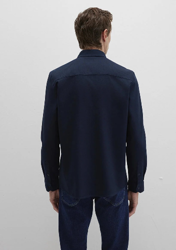 Resim Mavi Uzun Kol Erkek Gömlek M0211656-80872