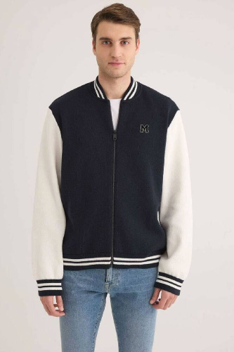 Resim Mavi Full Zip Erkek Ceket M0710308-89353