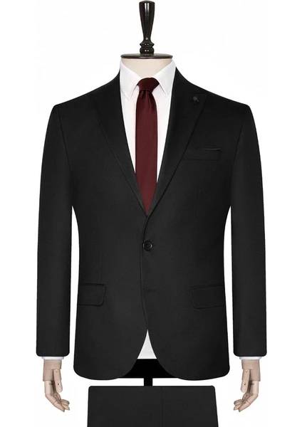 Resim TK1000600303 Erkek Slim  Kalıp Düz Takım Elbise 6 Drop