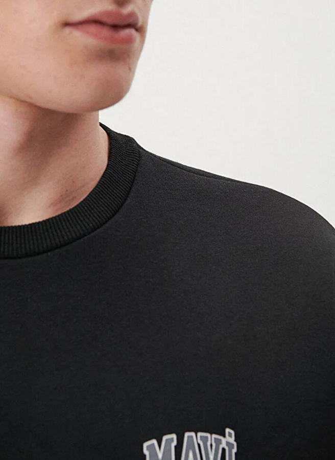 Resim Mavi Baskılı Erkek Sweat M0611716-900