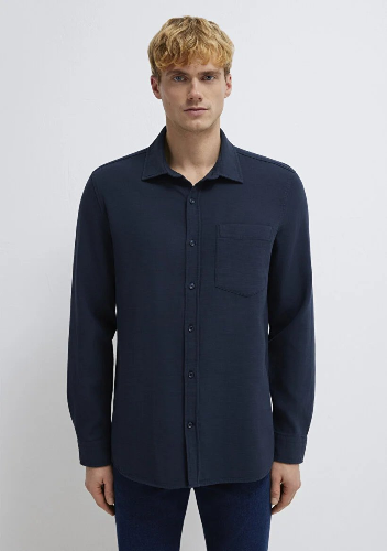 Resim Mavi Erkek Uzun Kol Gömlek M0211898-86623