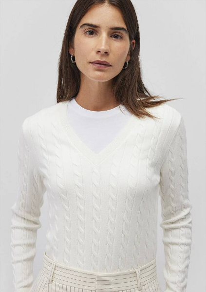 Resim Mavi V Yaka Kadın Kazak M1710340-70057