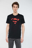 Resim Mavi Superman Baskılı Erkek T-Shirt M066875-900