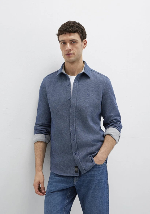 Resim Mavi Erkek Uzun Kol Gömlek M0211763-70718