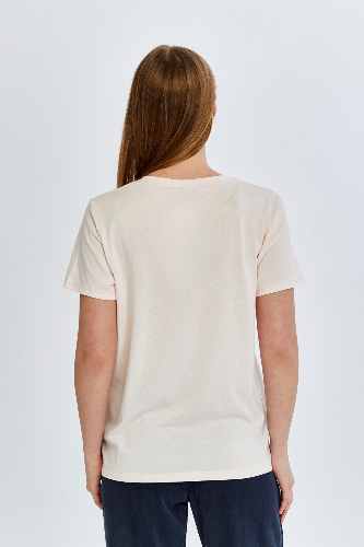 Resim Viole&More Kadın T-Shirt Yk23 Kuş Baskılı