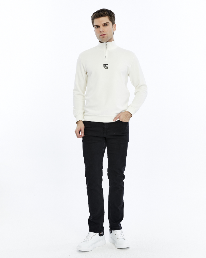 Resim Paul&More Yarım Fermuar Erkek Sweat 200 Yarım Fermuar