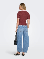 Resim Only Onlmeddı Ss Contrast Polo Cc Knt Kadın T-Shirt 15363165