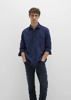 Resim Mavi Erkek Uzun Kol Gömlek M0211775-91324