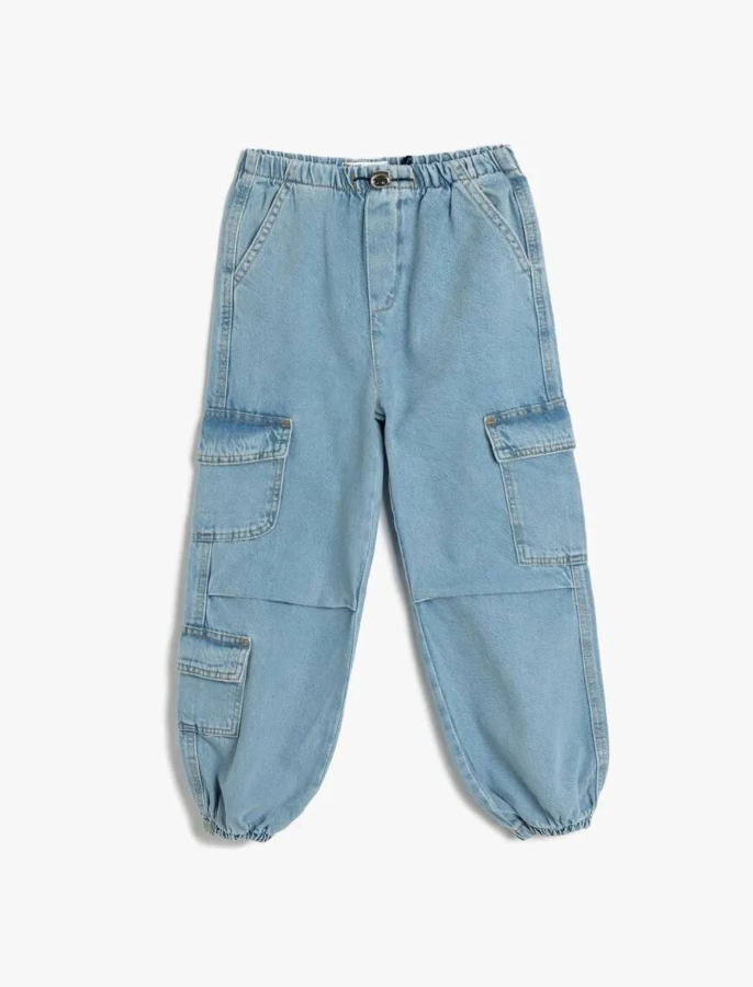 Resim Koton Kız Çocuk Jean Pantolon 5SKG40023AD