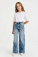 Resim Defacto Kız Çocuk Jean Pantolon G3646A8/NM28