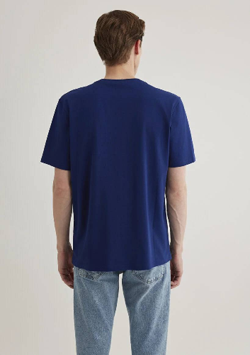 Resim Mavi İstanbul Baskılı Erkek T-Shirt M0611789-70758