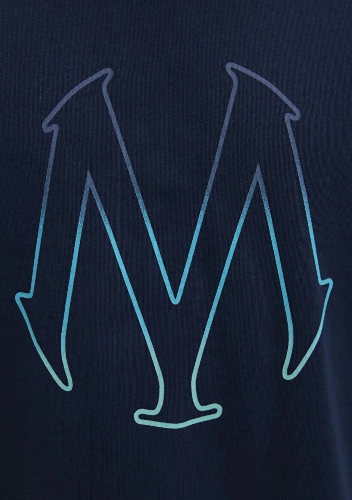 Resim Mavi Baskılı Erkek T-Shirt M0610943-70144