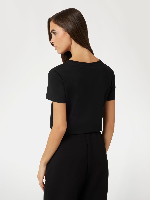 Resim Guess Athleisure  Kadın  T-shirt V3BI11J1314-JBLK Brıana Ss T-Shırt