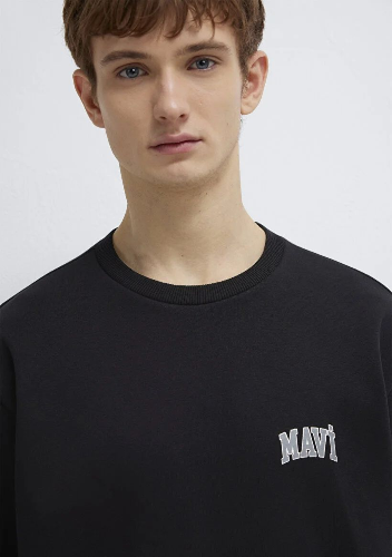 Resim Mavi Baskılı Erkek Sweat M0611716-900