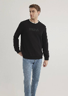 Resim Mavi Baskılı Erkek Sweat M066303-900