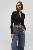 Resim Mavi Fermuarlı Kadın Mont M171469-900