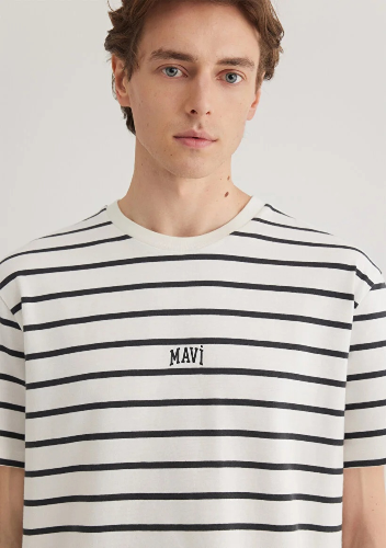 Resim Mavi Erkek T-shirt M0612420-86678