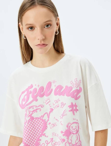 Resim Koton Kadın T-shirt 5SAL10044IK