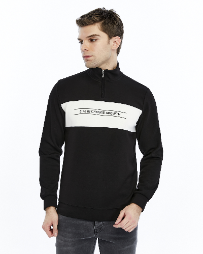 Resim Paul&More Yarım Fermuar Erkek Sweat 227 Parçalı Yarım Fermuarlı