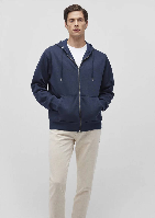 Resim Mavi Kapüşonlu Erkek Sweatshirt M0S10277-70490