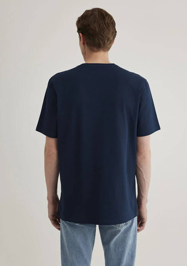 Resim Mavi Mavı Baskılı Erkek T-Shirt M0610635-70490