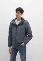 Resim Mavi Kapüşonlu Erkek Mont M0110643-80776