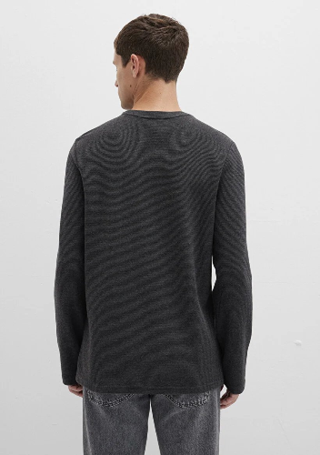 Resim Mavi Erkek T-Shirt M064622-26834 Uzun Kol