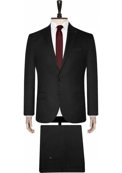 Resim TK1000600303 Erkek Slim  Kalıp Düz Takım Elbise 6 Drop