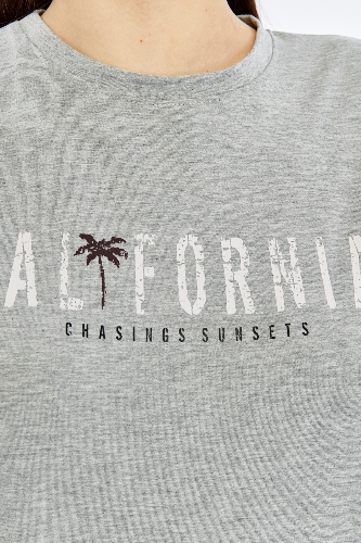 Resim Viole&More Kadın T-Shirt Yk21 California Baskılı