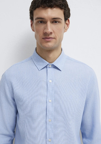 Resim Mavi Erkek Uzun Kol Gömlek M0211656-88654
