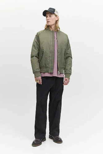 Resim Jack & Jones Jcomotion Bomber Jacket Erkek Mont 12283301