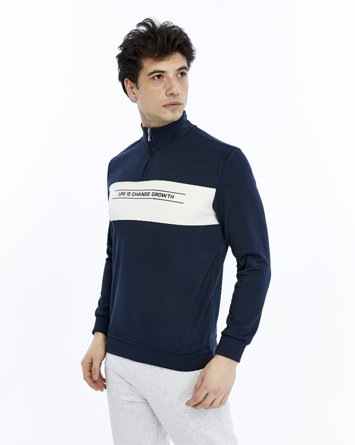 Resim Paul&More Yarım Fermuar Erkek Sweat 227 Parçalı Yarım Fermuarlı