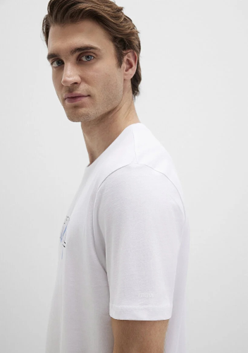 Resim Mavi Erkek İstanbul Baskılı T-Shirt M067114-620