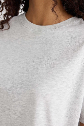 Resim Defacto Kadın T-shirt W9584AZ/GR93