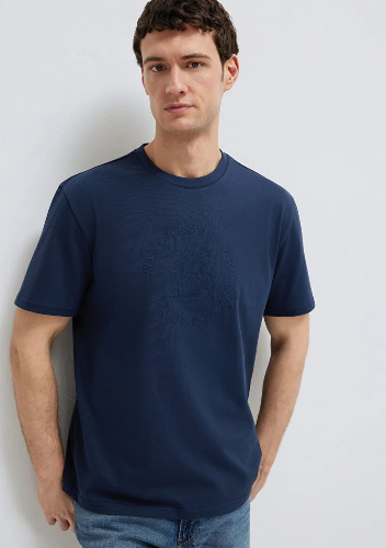 Resim Mavi Erkek T-shirt M0613156-70490