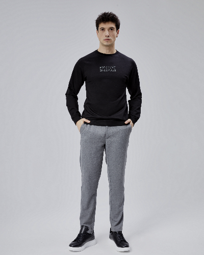 Resim Paul&More Erkek Sweat Pozitif Baskı Reglan Kol Bürümcük