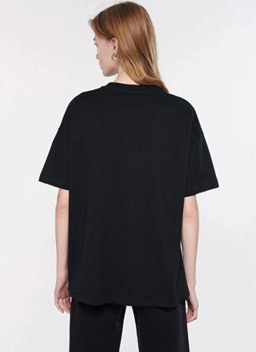 Resim Mavi Kısa Kollu Kadın T-Shirt M1611309-900