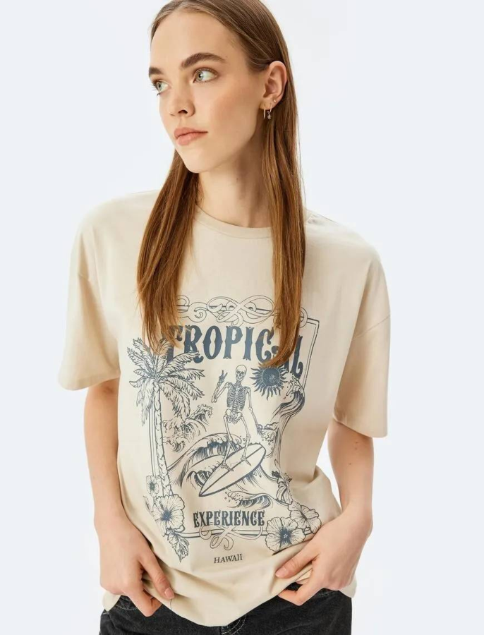 Resim Koton Kadın T-shirt 5SAL10076IK