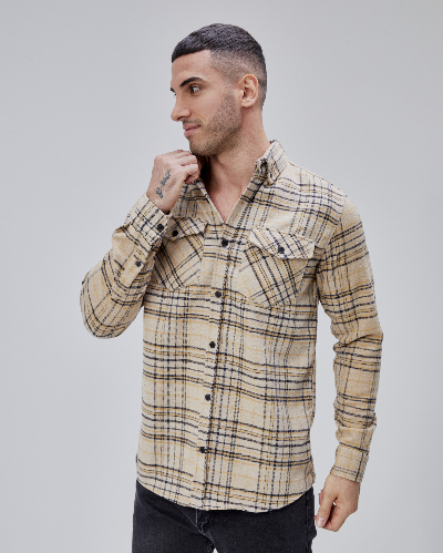 Resim Paul&More Çift Cep Kapaklı Erkek Gömlek 8055-3