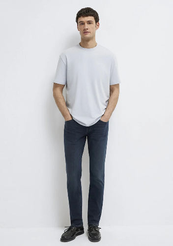 Resim Mavi Erkek T-shirt M0613199-70802