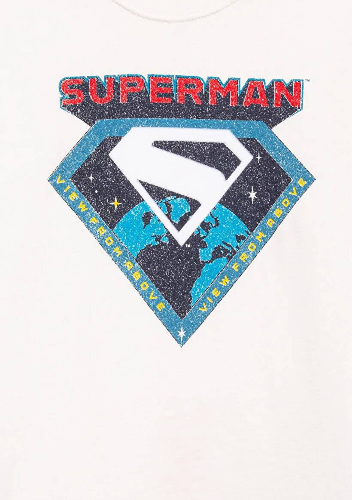 Resim Mavi Superman Baskılı Erkek Çocuk T-Shirt M6610381-70057