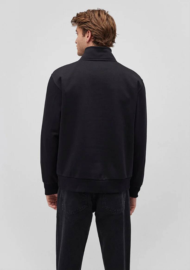 Resim Mavi Yarım Fermuarlı  Loose Erkek Sweat M0S10278-900