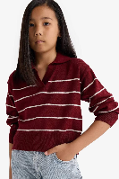 Resim Defacto Kız Çocuk  Kazak E7737A8/BR205