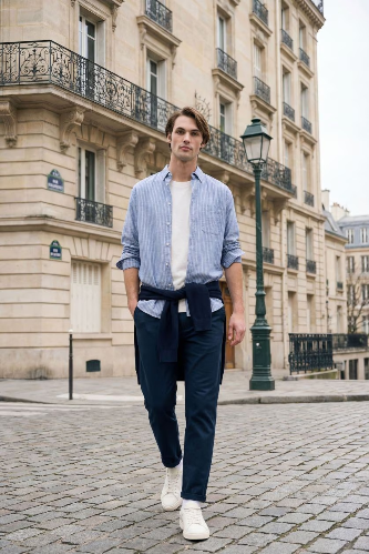 Resim Defacto Erkek  Uzun Kol Gömlek F9322AX/BE753