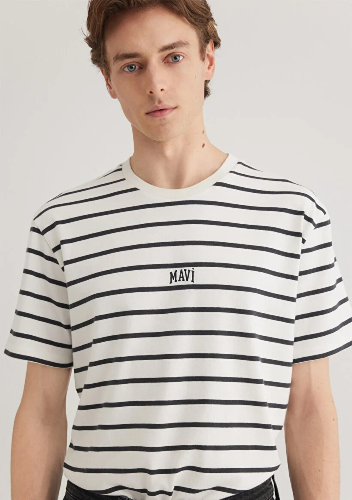 Resim Mavi Erkek T-shirt M0612420-86678