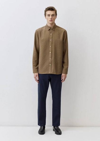 Resim Mavi Uzun Kol Erkek Gömlek M0211650-70378