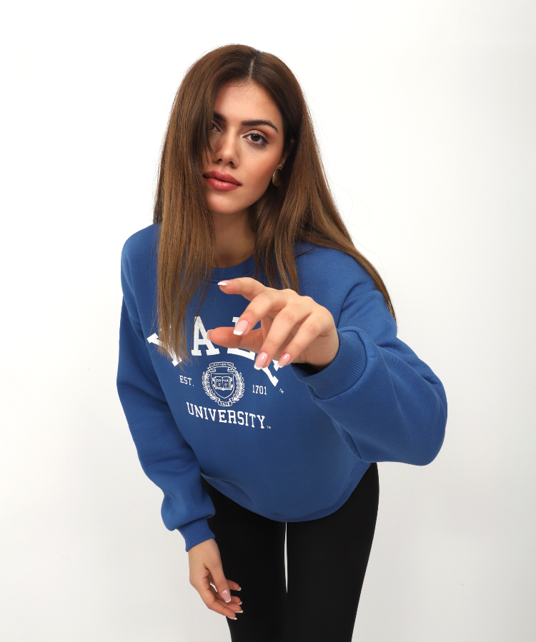 Resim Viole&More Yale Baskılı Kadın Sweat 112