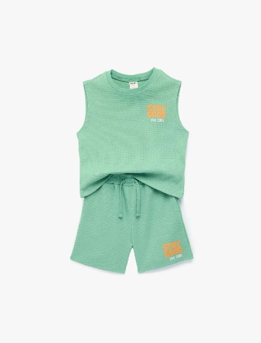 Resim Koton Erkek Bebek Şort Takım 6SMB10101TK