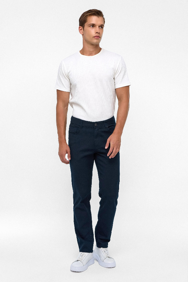 Resim Süvari Slim Kalıp 5 Cep Erkek Kanvas Pantolon PN2020500682