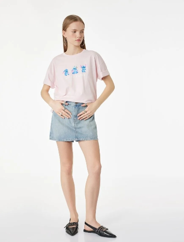 Resim Koton Kadın T-shirt 6SAL10109IK